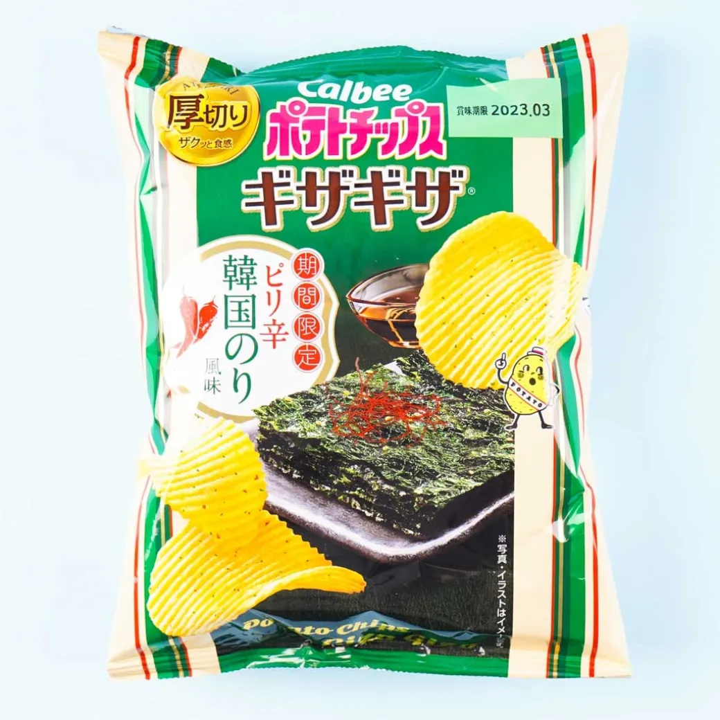 Calbee Potato Chips - Jagged Spicy Korean Nori