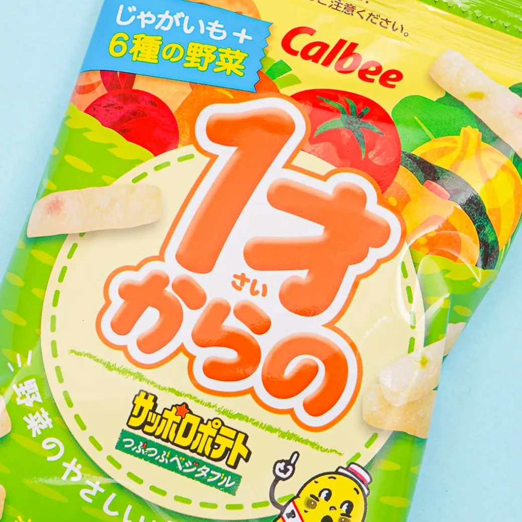 Calbee Sapporo Potato Tsubu-Tsubu Vegetable Snacks Set - 4 pcs