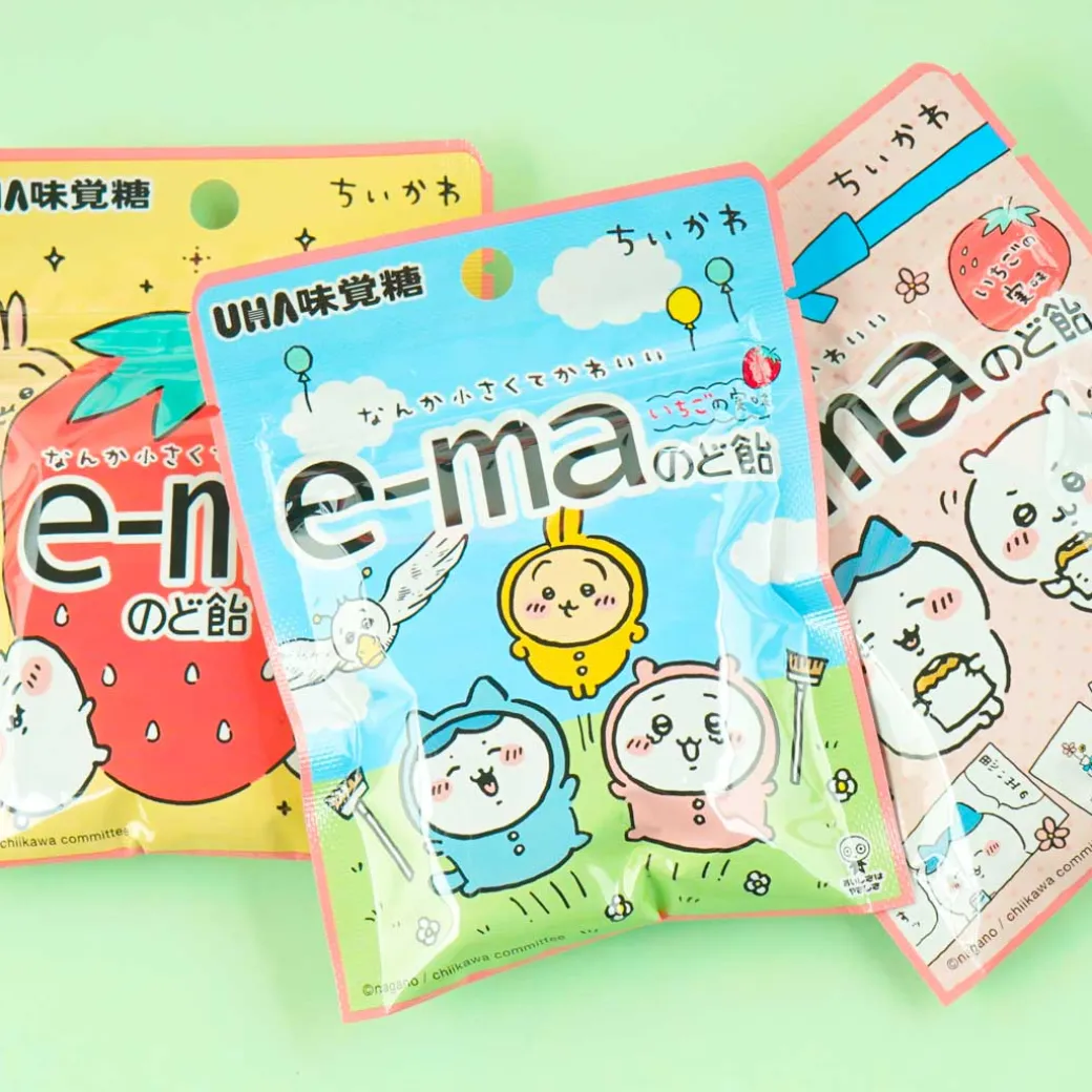 Chiikawa e-ma Throat Candy Bag - Strawberry