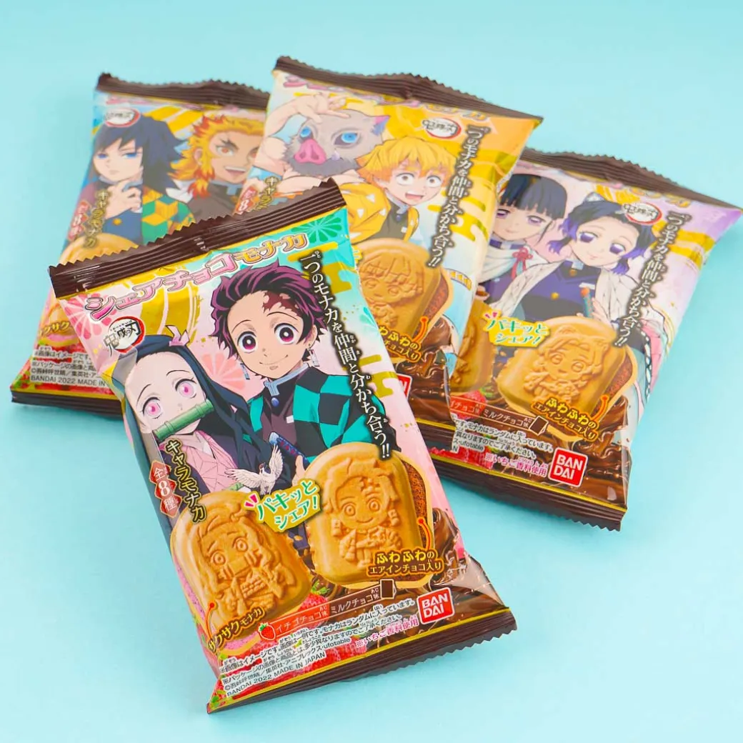 Demon Slayer Double Monaka Wafers - Milk & Strawberry Chocolate
