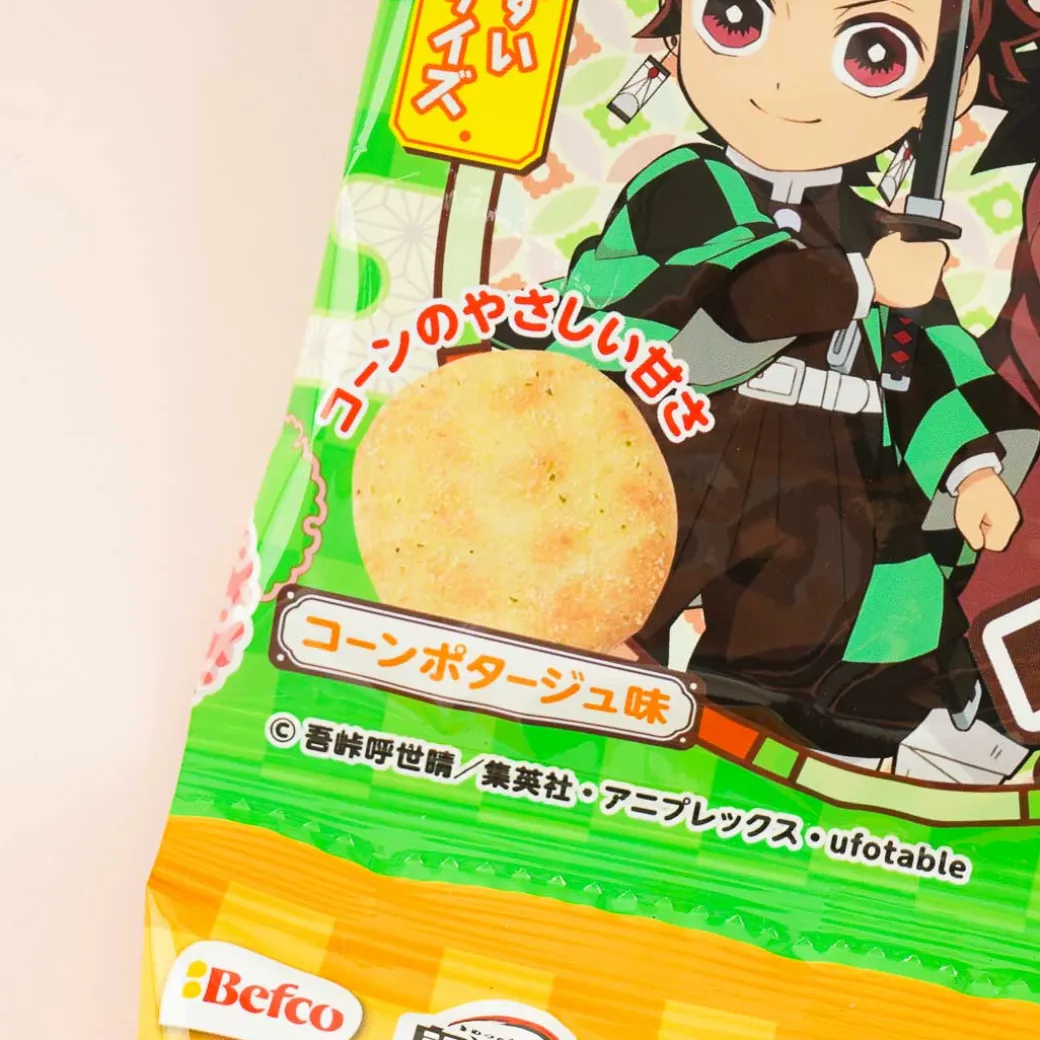 Demon Slayer Soft Rice Crackers Snack Set - Corn Potage - 4 pcs