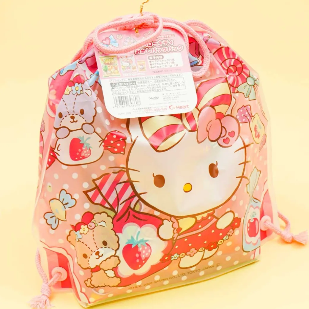 Hello Kitty Drawstring Pouch With Snacks