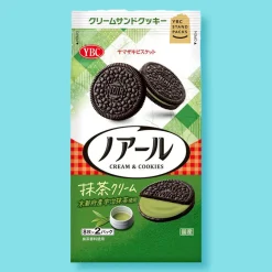 Noir Black Cocoa Cookie Sandwiches - Matcha Cream