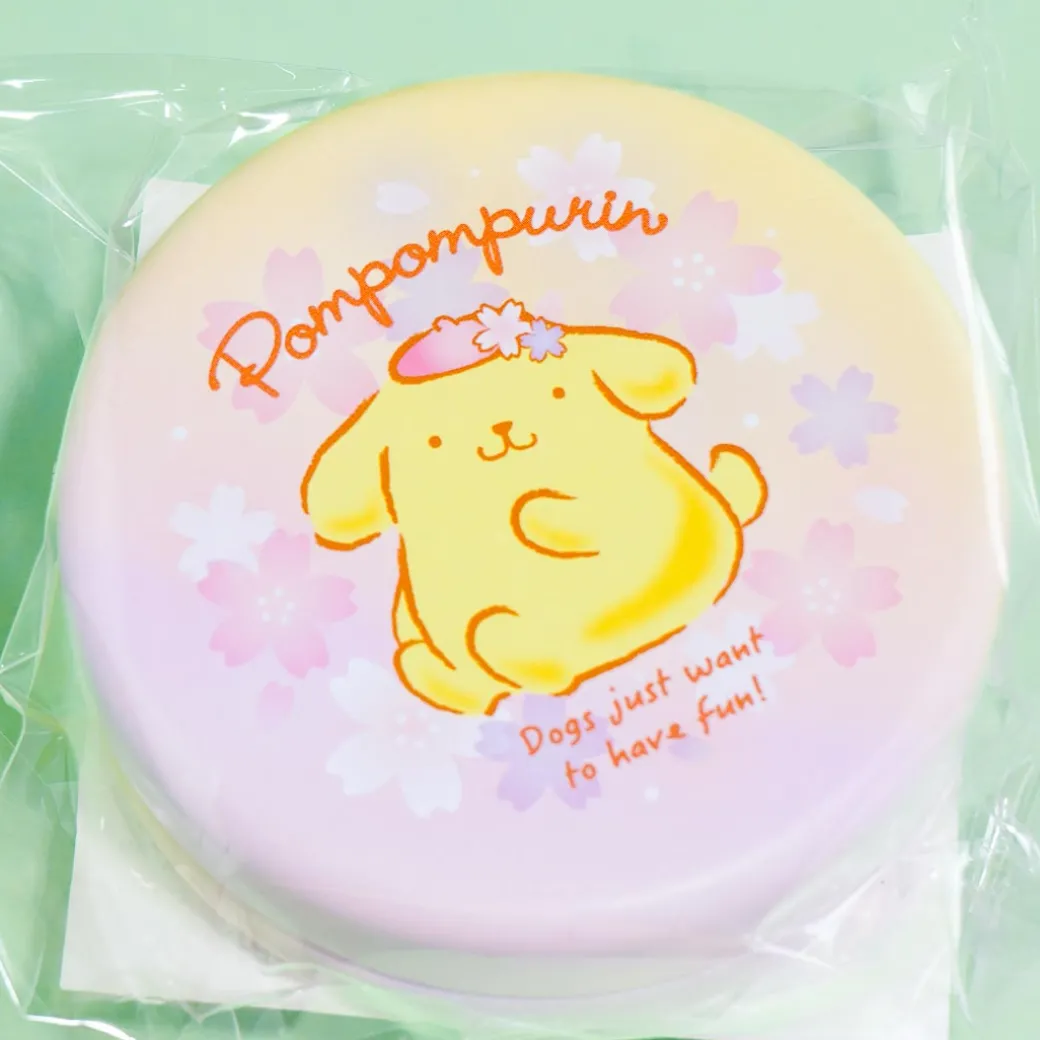Pompompurin Sakura Round Tin Case With Candy