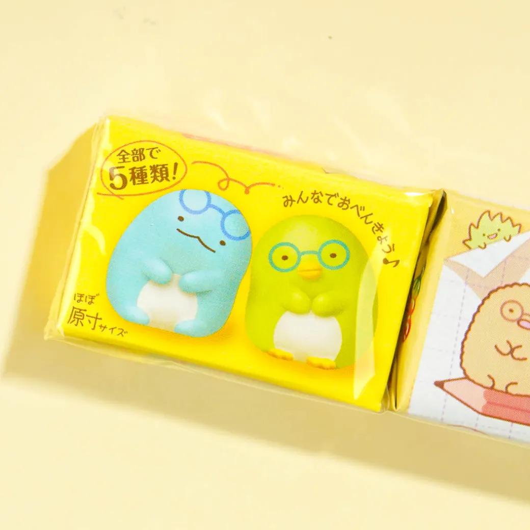 Puccho Chewy Candy with Sumikko Gurashi Eraser Figure - Peach