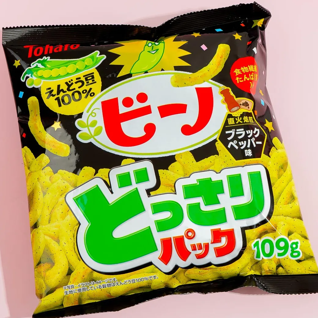 Tohato Beano Edamame Snacks Big Pack - Black Pepper